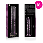 NEBULA SERIES BY IBIZA - MODELO 16 DILDO DE CRISTAL BOROSILICATO TRANSPARENTE 18,5 CM -O- 3 CM